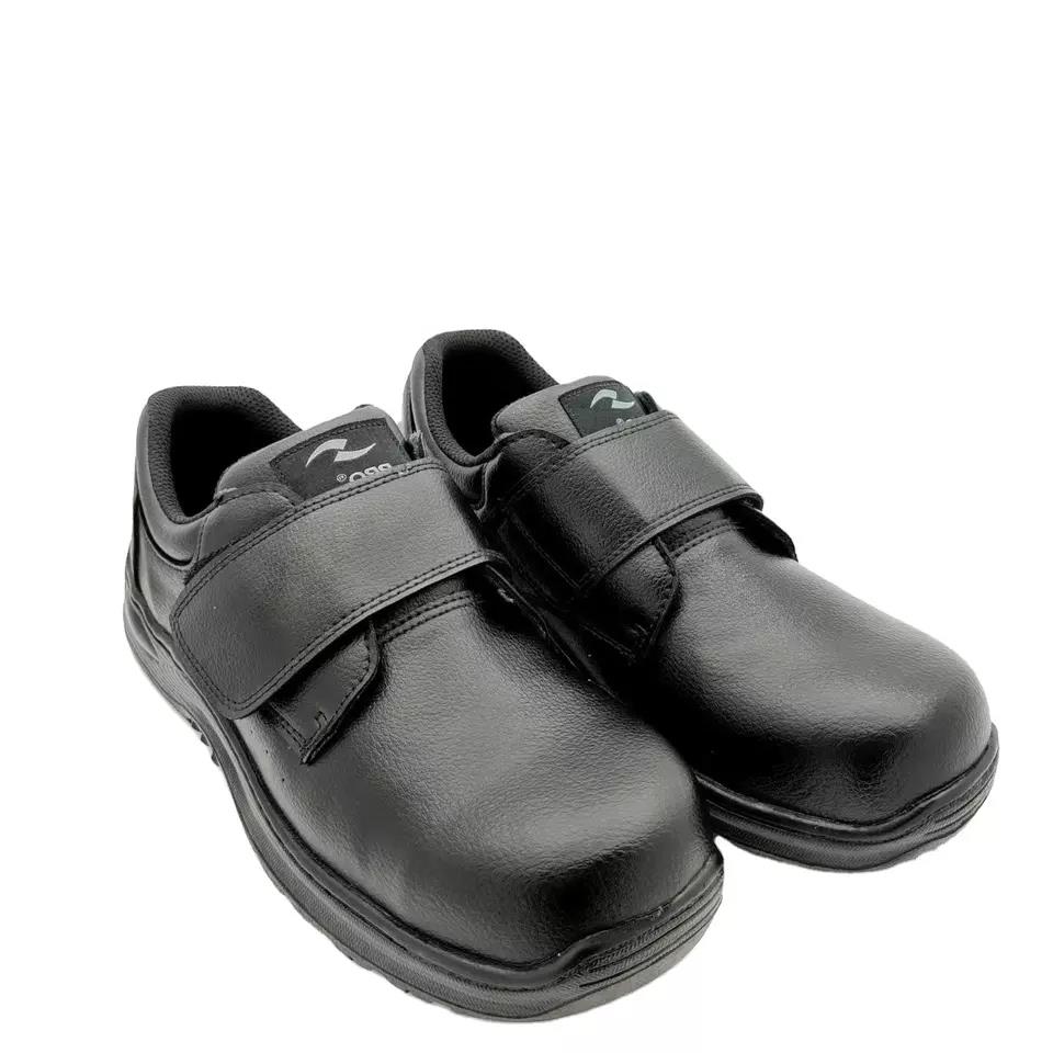 Black PU Leather Work Shoes for Workers