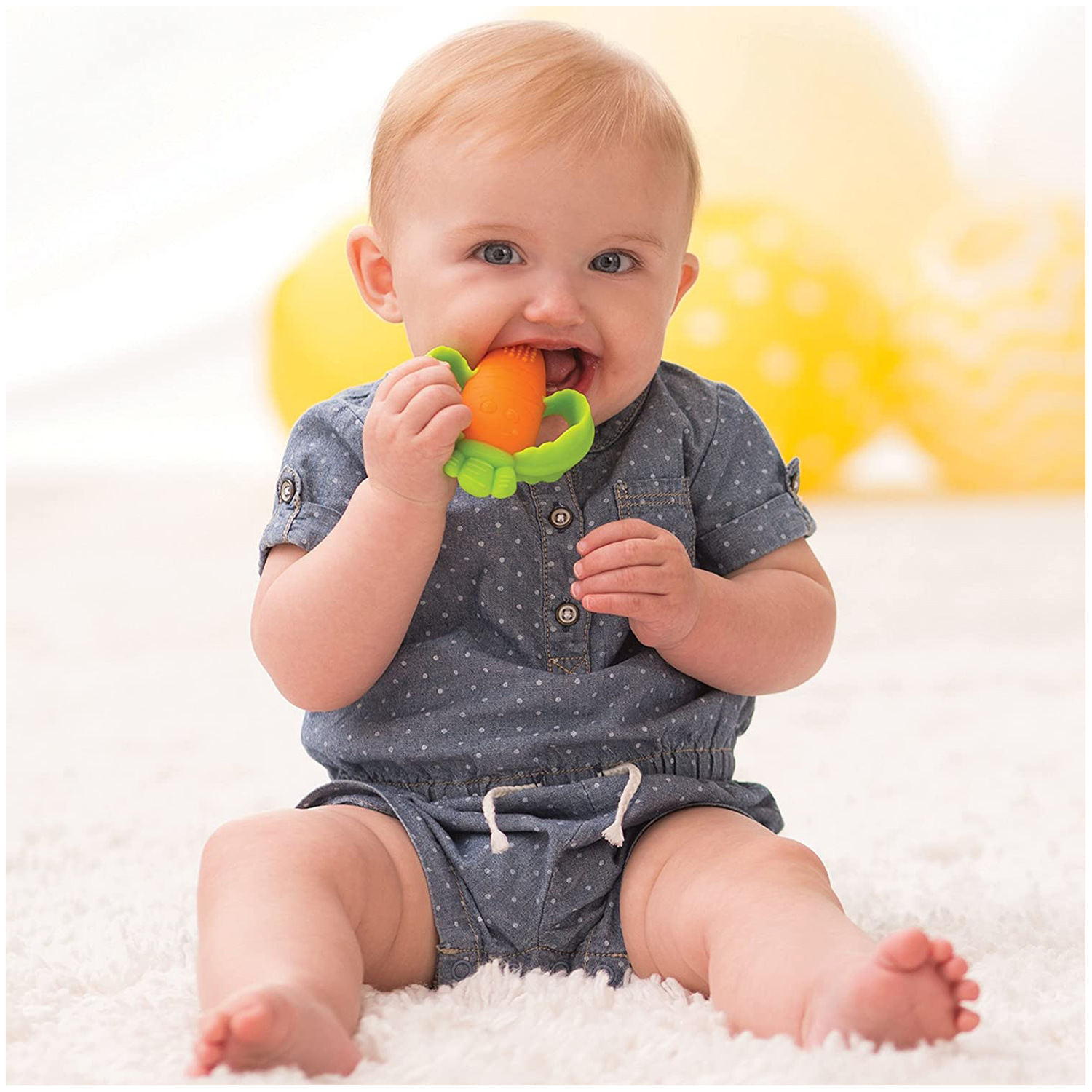 Little Nibbles Textured Silicone Teether -Sensory Exploration and Teething Relief 