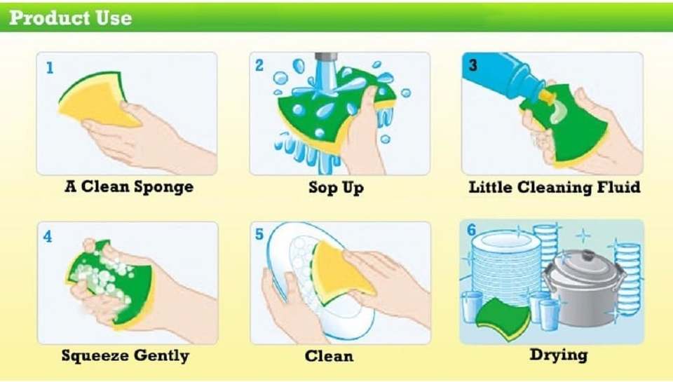 Home Duty Scrub Sponge, 10 Count