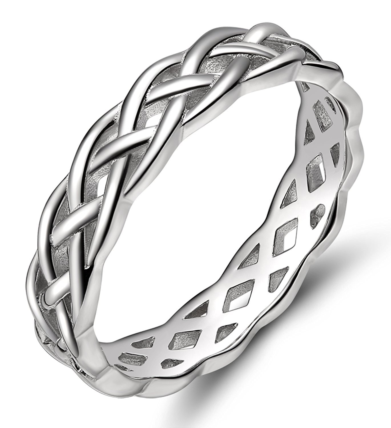 925 Sterling Silver Ring 4mm Eternal Celtic Wedding Ring