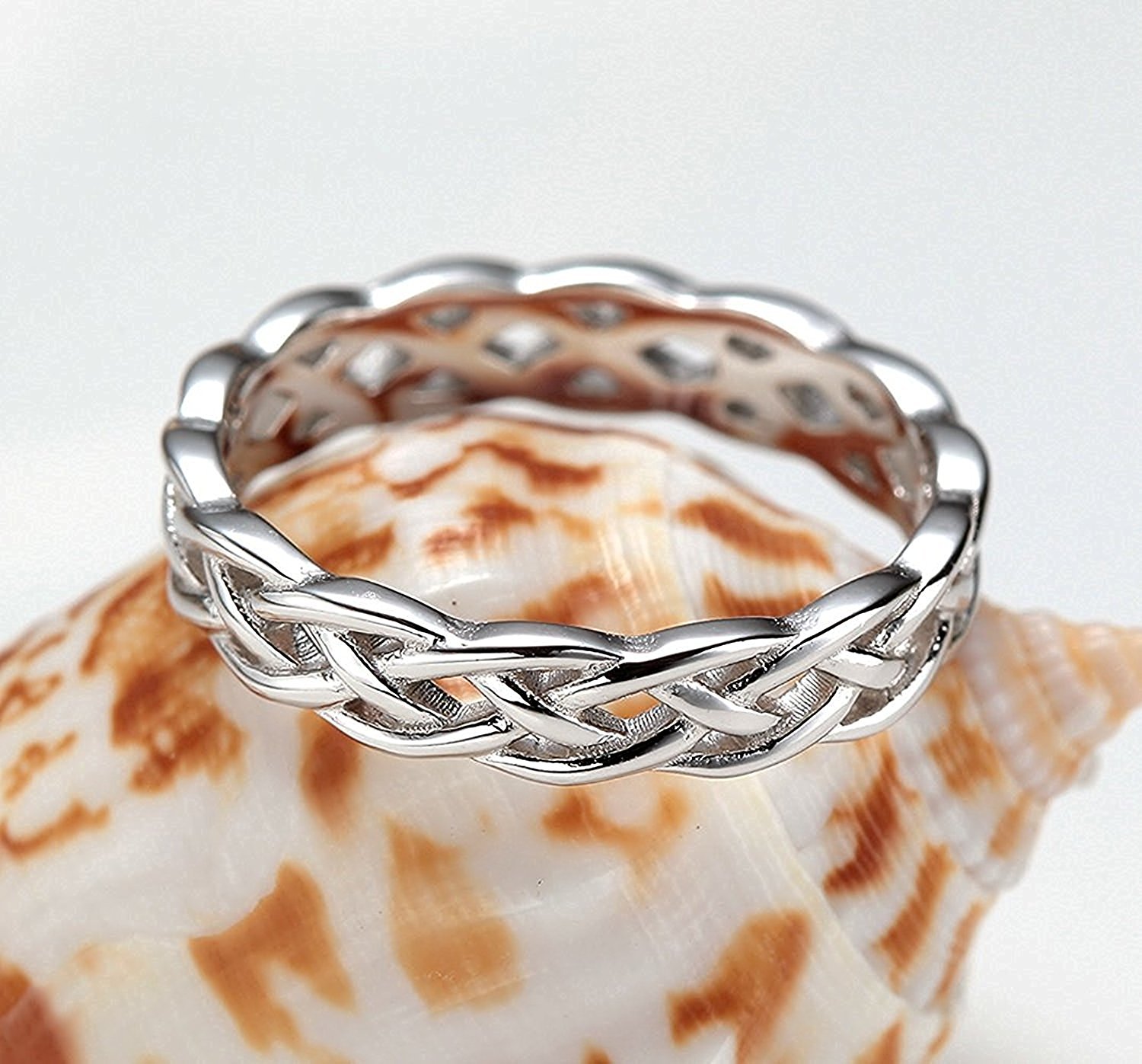 925 Sterling Silver Ring 4mm Eternal Celtic Wedding Ring