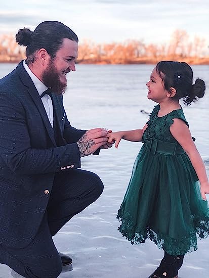 Holiday Big/Little Girl Flower Lace A-line Wedding Party Dress Children's Gala Birthday formal dress