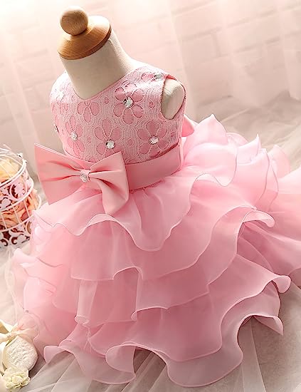 Summer hot girls' dress Beaded Princess Children's Evening Dress Ruffled lace party tulle