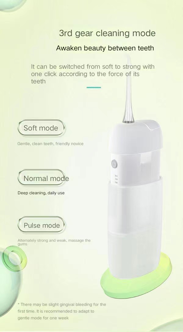Dental Oral Irrigator, Portable and Rechargeable IPX7 Waterproof Powerful Battery Life Water Teeth Cleaner 