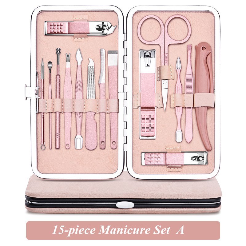 Professional Tool Multifunction Portable Manicure Set,  Stainless Steel Material  Multifunction Portable, for Girls