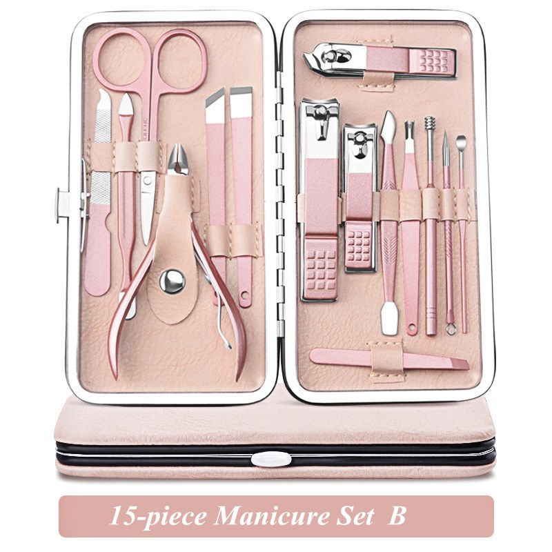 Professional Tool Multifunction Portable Manicure Set,  Stainless Steel Material  Multifunction Portable, for Girls