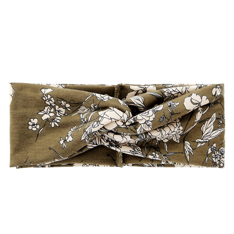 Floral Flower Bohemian Hair Band, Bohemian Style Printed Fabric Wide Edge Cross Twisted Fashionable Versatile,for Girls