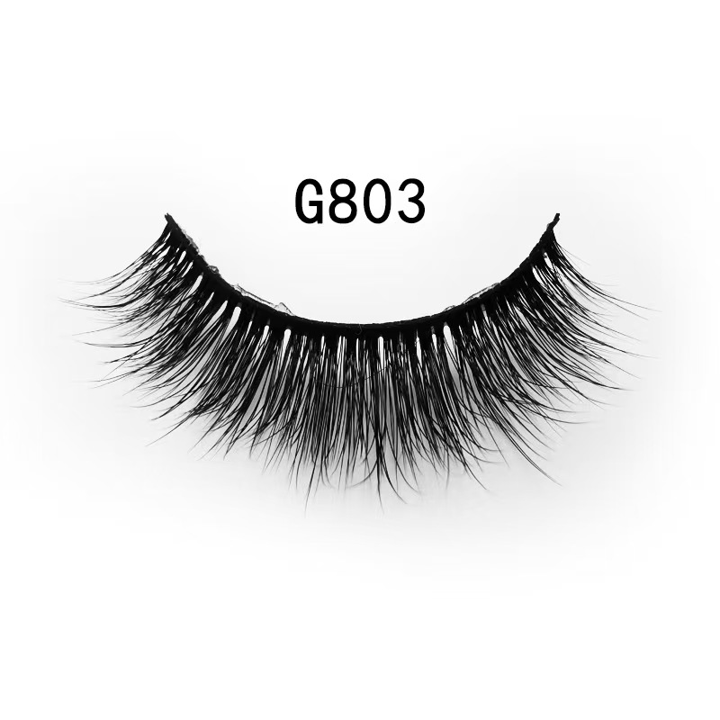 3D Mink Fur Fake Eyelashes 5 Pairs Natural Dense Fake Eyelashes