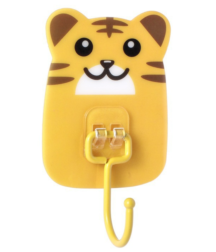 Plastic strong cute cartoon transparent acrylic adhesive wall hook for hanging