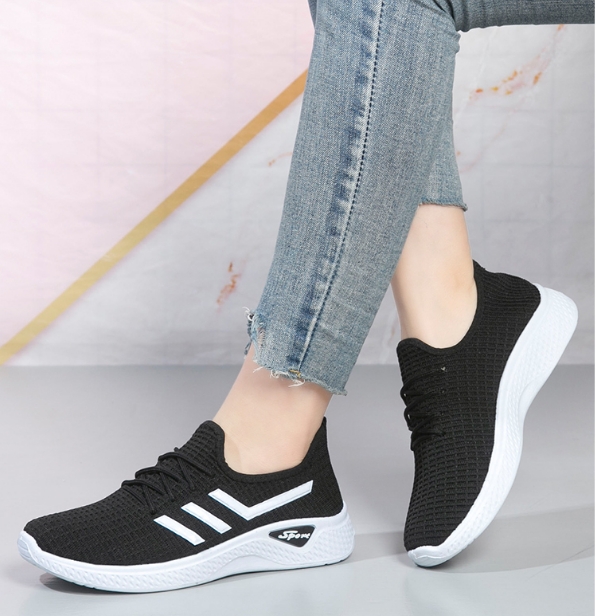 Flash Sale Hard-Wearing Women Casual Leather Shoes Toe Zapatillas Baratas Sneakers For Ladies