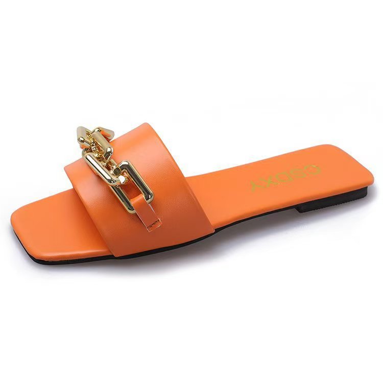 PU Sandals Slippers Womens Shoes Flats Sandals Shoes Flat Slides Flip Flops Beach Sandals Flat Shoes 