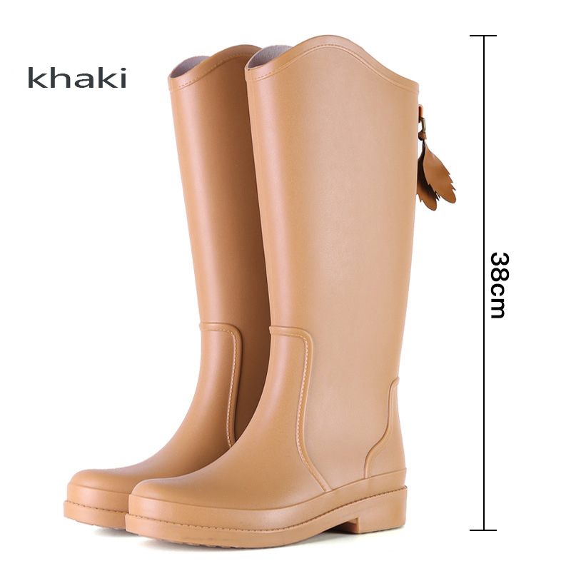 High Barrel Rain Boots Women's Wear Women's Anti Slip And Waterproof Fashionable Rain Shoes