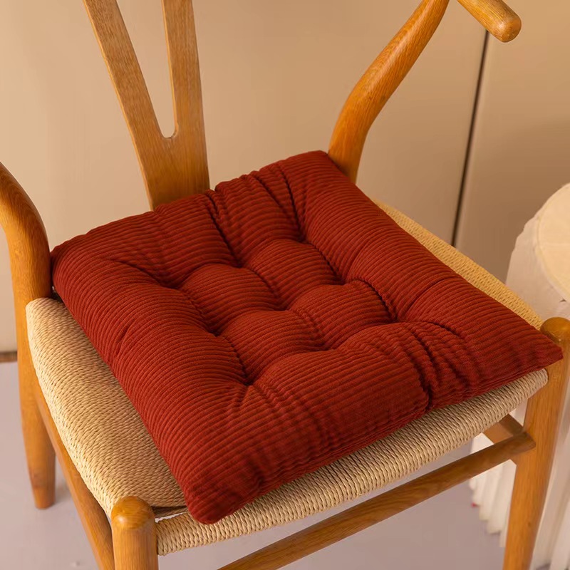 New Popular Thickened Solid Color Corduroy Seat Cushion (1 piece)