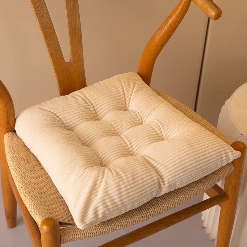New Popular Thickened Solid Color Corduroy Seat Cushion (1 piece)