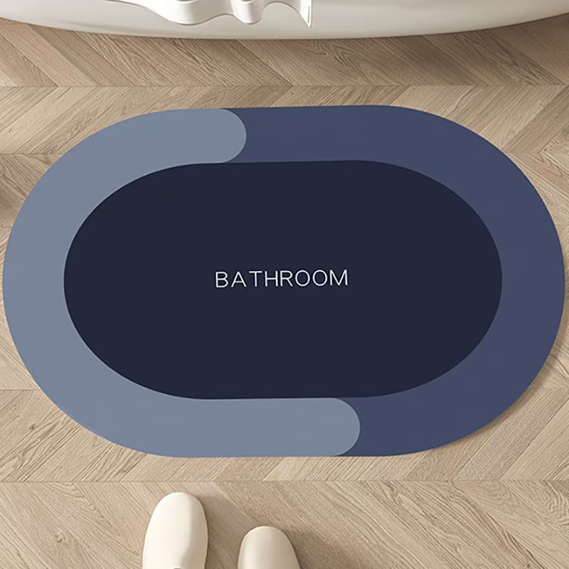 Bathroom Water Absorbent Rug Set Rubber Door Mats Diatom Mud Floor Mat Kitchen Carpet Anti Slip Diatomite Bath