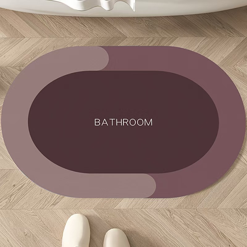 Bathroom Water Absorbent Rug Set Rubber Door Mats Diatom Mud Floor Mat Kitchen Carpet Anti Slip Diatomite Bath