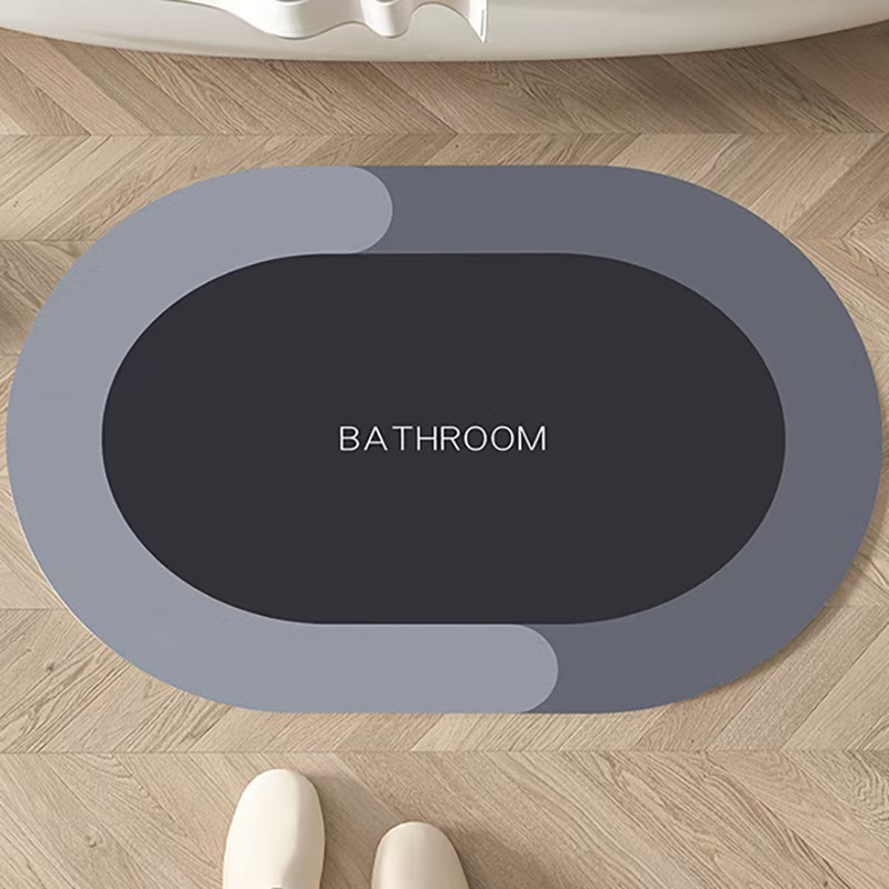 Bathroom Water Absorbent Rug Set Rubber Door Mats Diatom Mud Floor Mat Kitchen Carpet Anti Slip Diatomite Bath