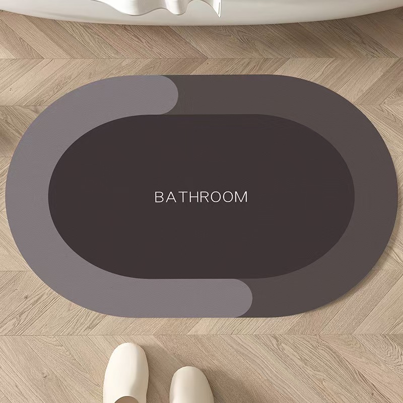Bathroom Water Absorbent Rug Set Rubber Door Mats Diatom Mud Floor Mat Kitchen Carpet Anti Slip Diatomite Bath