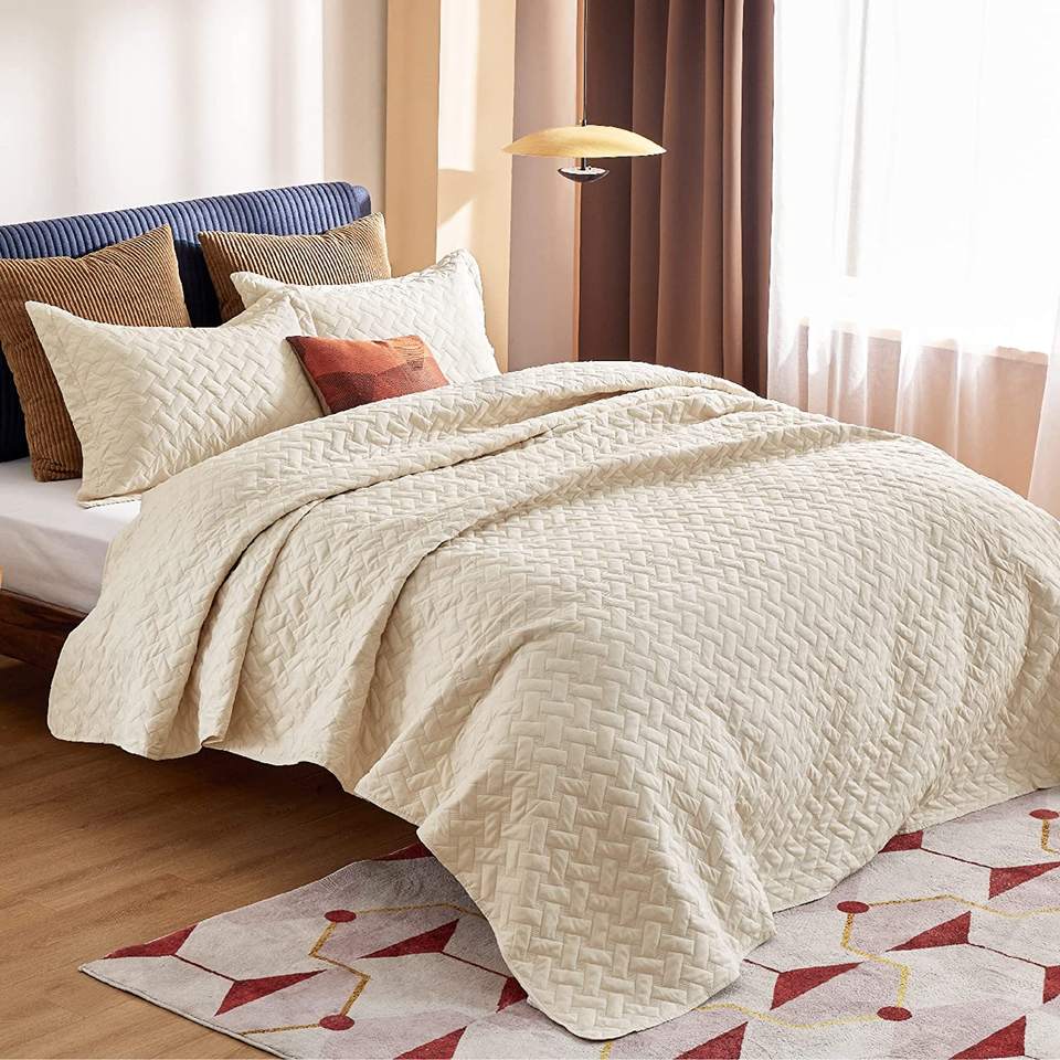 Bedding Set, Super Soft Microfiber Polyester fiber Soft Comfortable Ergonomic Design Lightweight Durable, for Home