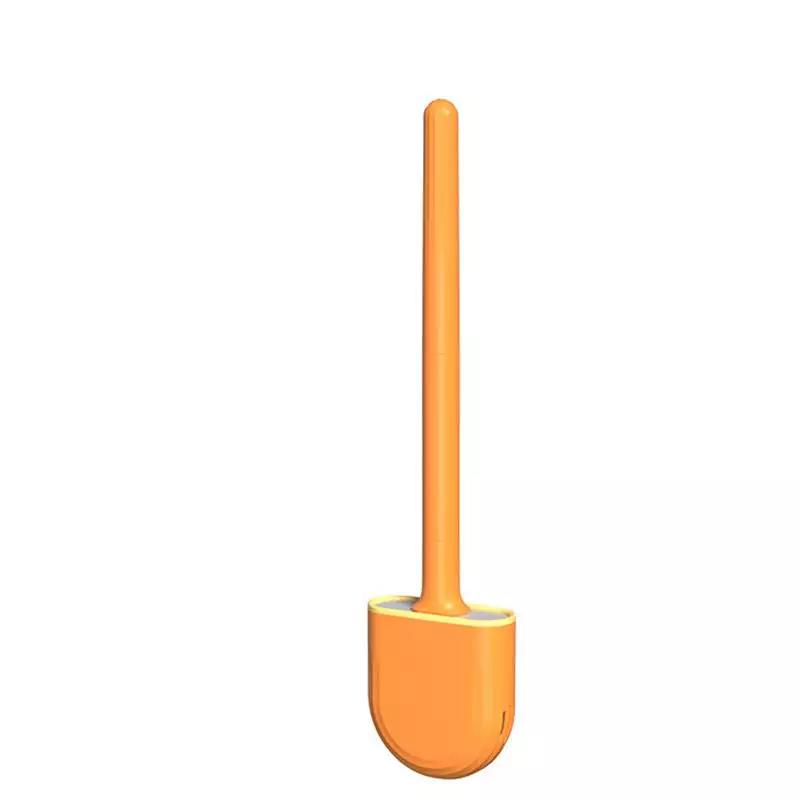 Bathroom Brush Toilet Cleaner with Holder Set, Detachable Wall Mounted Silicone Material Small Size, for Home