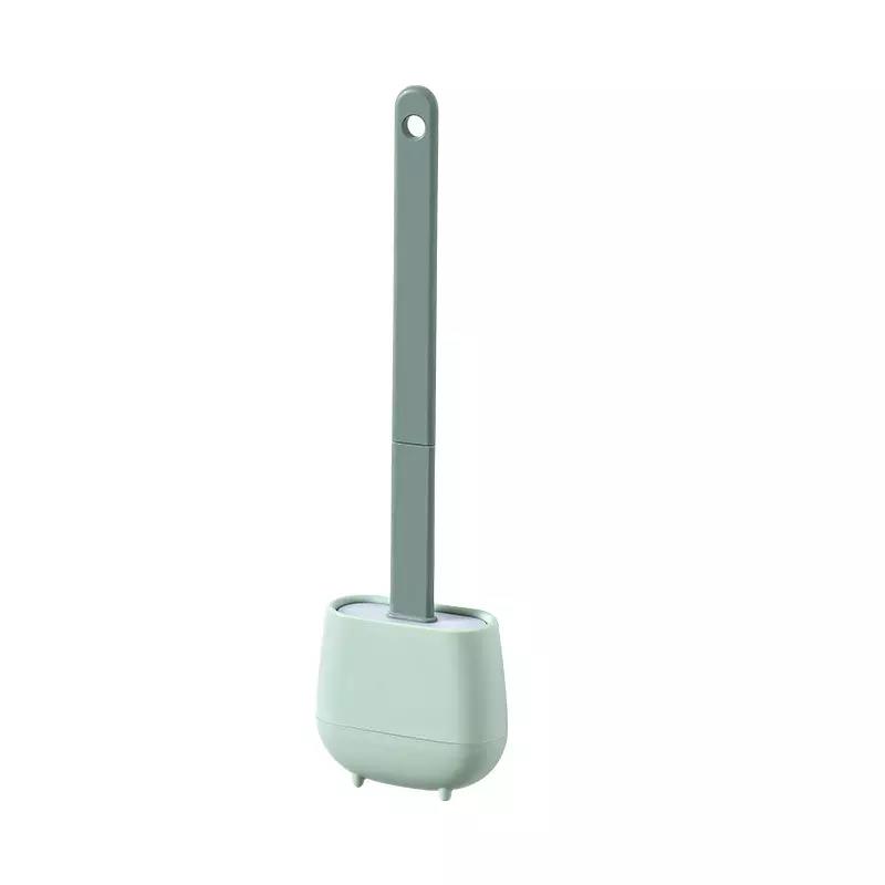 Wall Mounted Cleaning Toilet Brush, with Stand Holder Silicon Material Soft Head TPR+PP Material, for Home