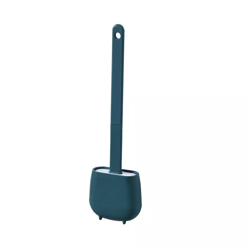 Wall Mounted Cleaning Toilet Brush, with Stand Holder Silicon Material Soft Head TPR+PP Material, for Home
