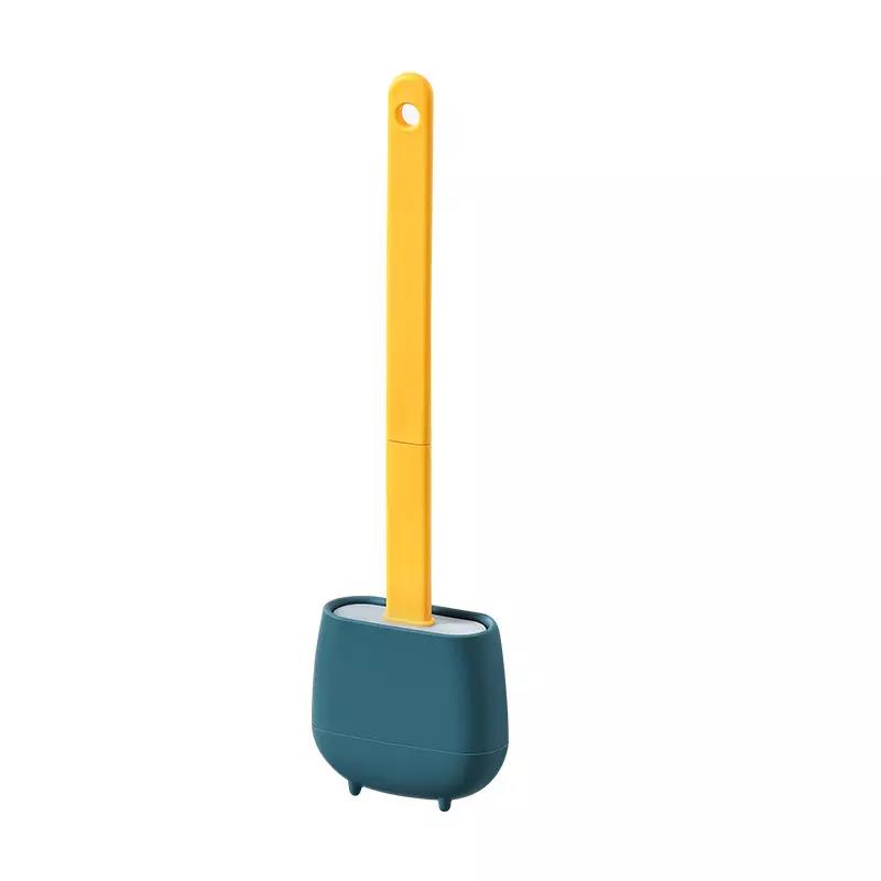 Wall Mounted Cleaning Toilet Brush, with Stand Holder Silicon Material Soft Head TPR+PP Material, for Home