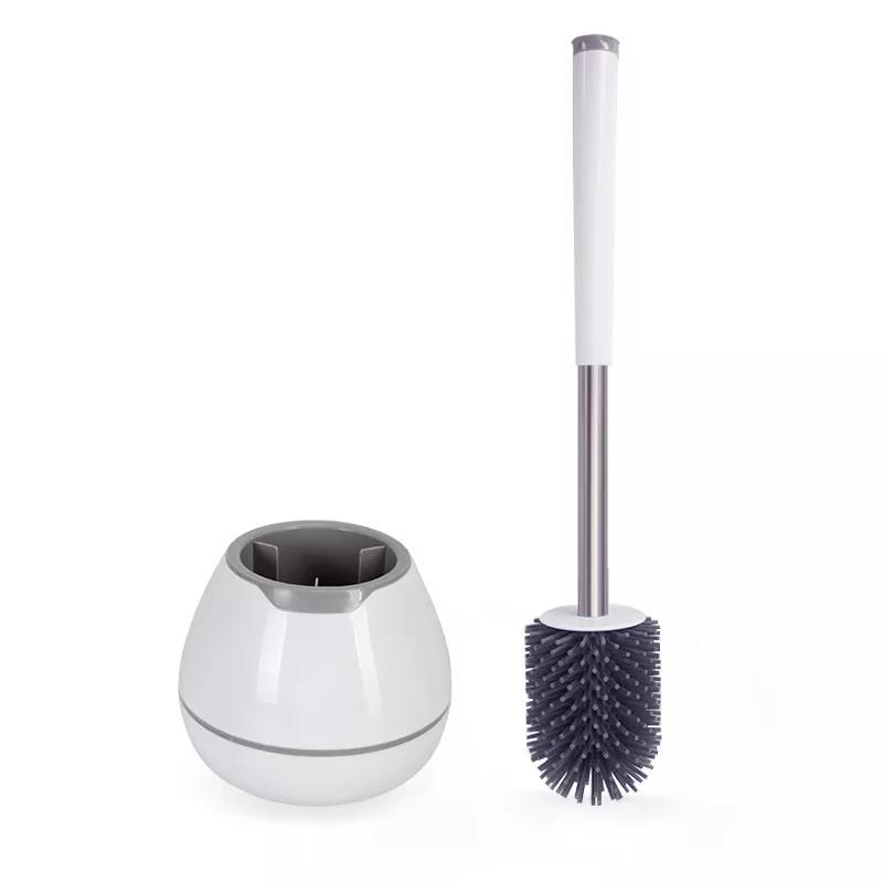 Toilet Brush, Square Silicone Material Comfortable Sanitary Deep Cleaning No Dead Corners TPR Material, for Home