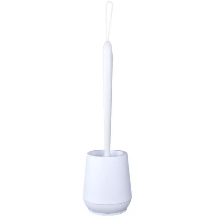 Toilet Brush, Plastic Silicone Material No Dead Corner Soft Hair Long Handle  Size, for Bathroom