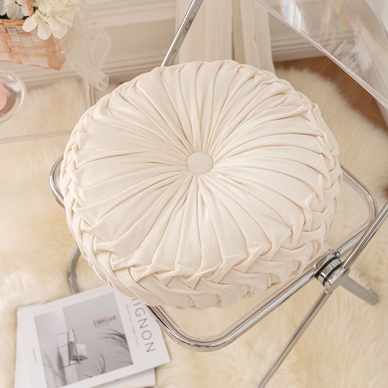 Modern Round Pumpkin Pillow - Flannel Decorative Cushion for Home Decor