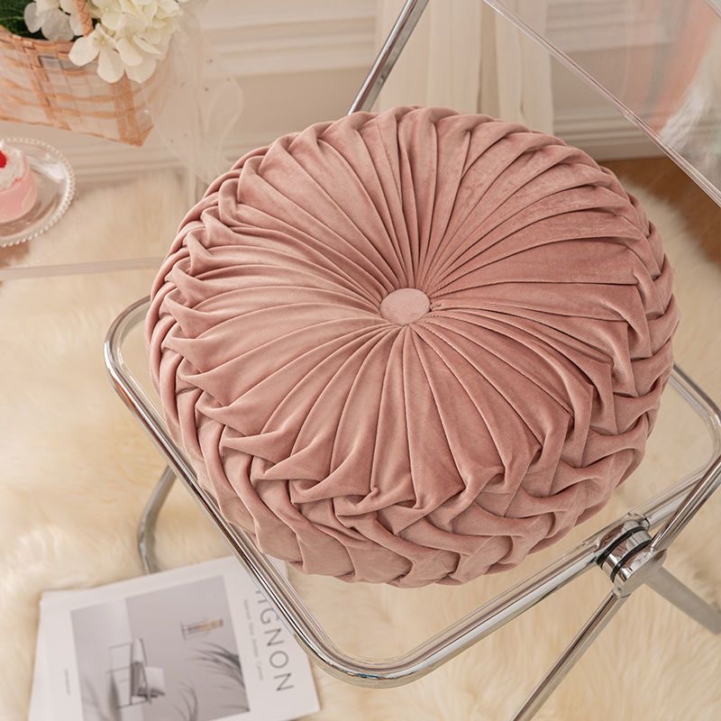 Modern Round Pumpkin Pillow - Flannel Decorative Cushion for Home Decor