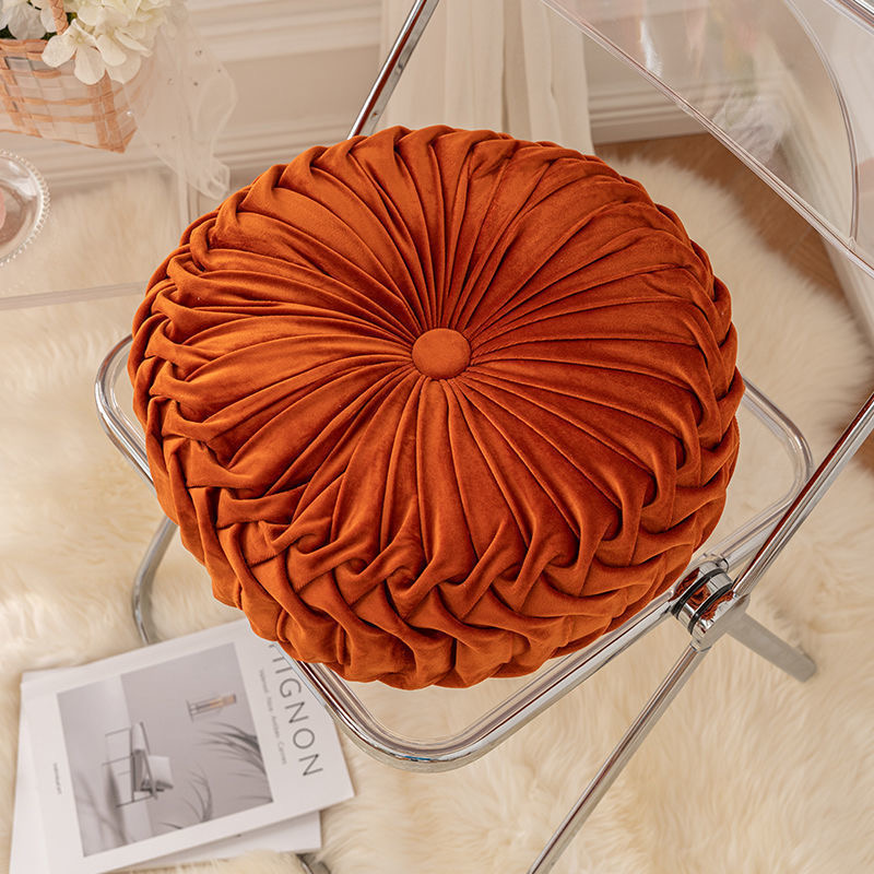 Modern Round Pumpkin Pillow - Flannel Decorative Cushion for Home Decor