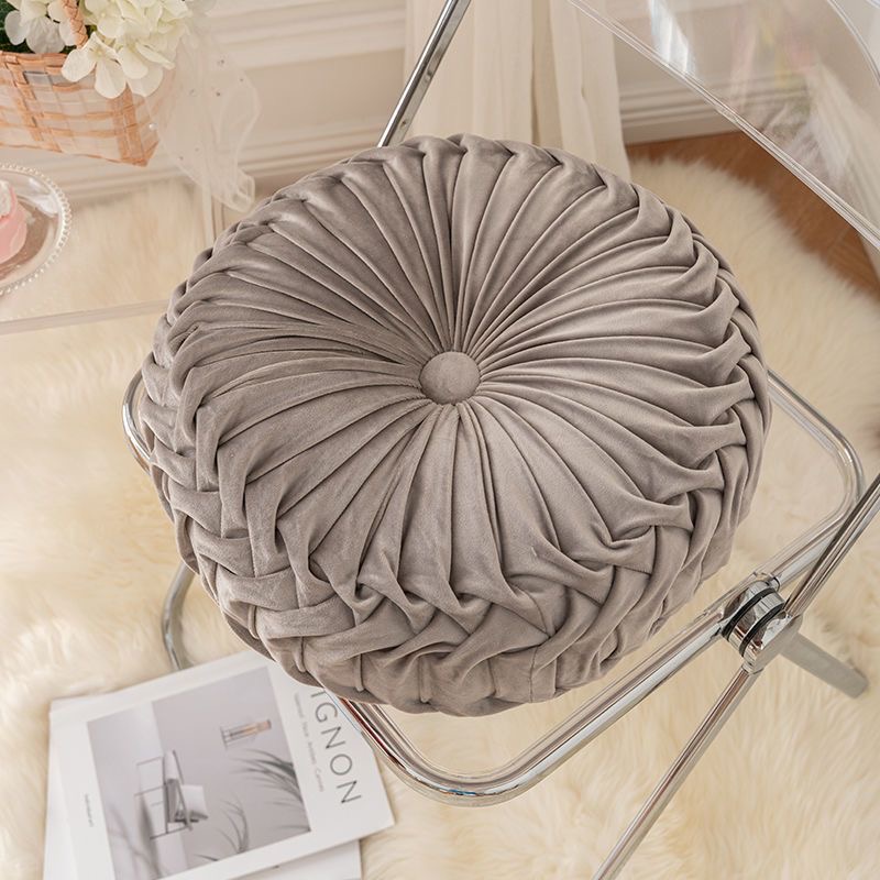 Modern Round Pumpkin Pillow - Flannel Decorative Cushion for Home Decor