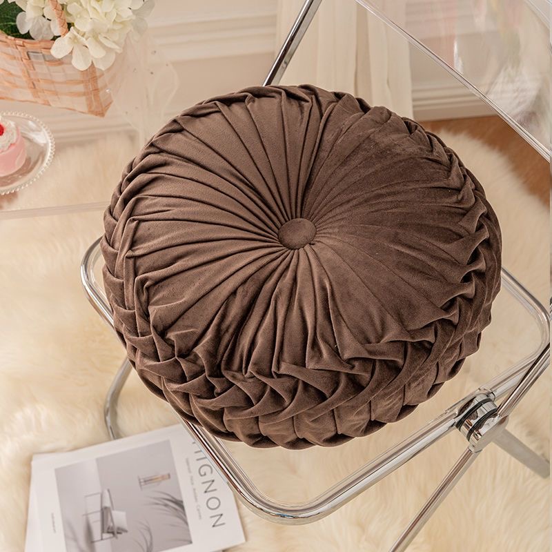 Modern Round Pumpkin Pillow - Flannel Decorative Cushion for Home Decor