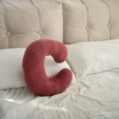 Designer Contour Letter Pillow - Luxurious Soft and Durable Decorative Cushion