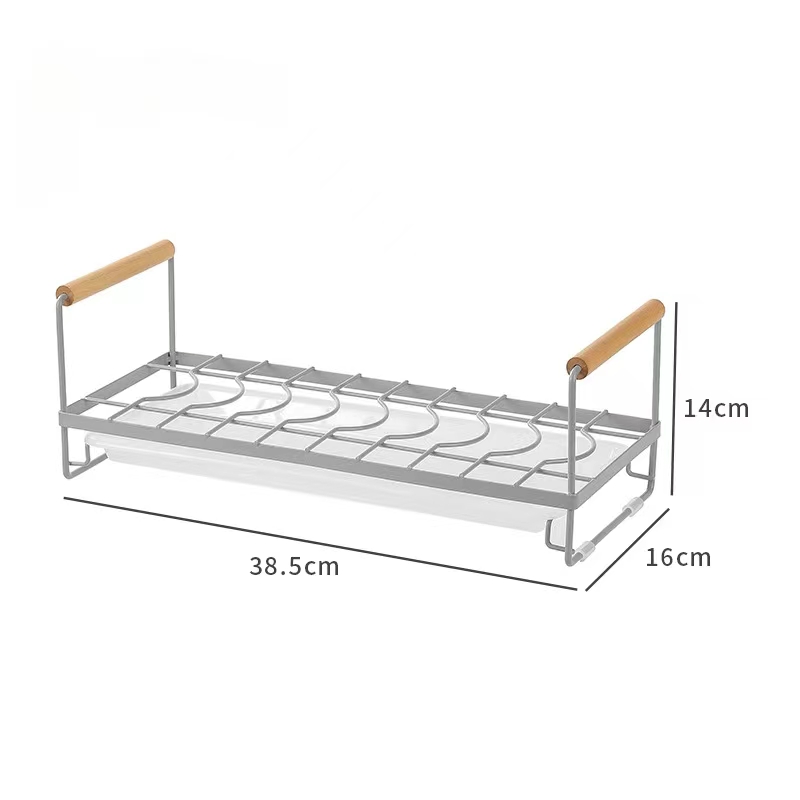 Household Kitchen Bowl Iron Storage Drain Rack (1 piece)