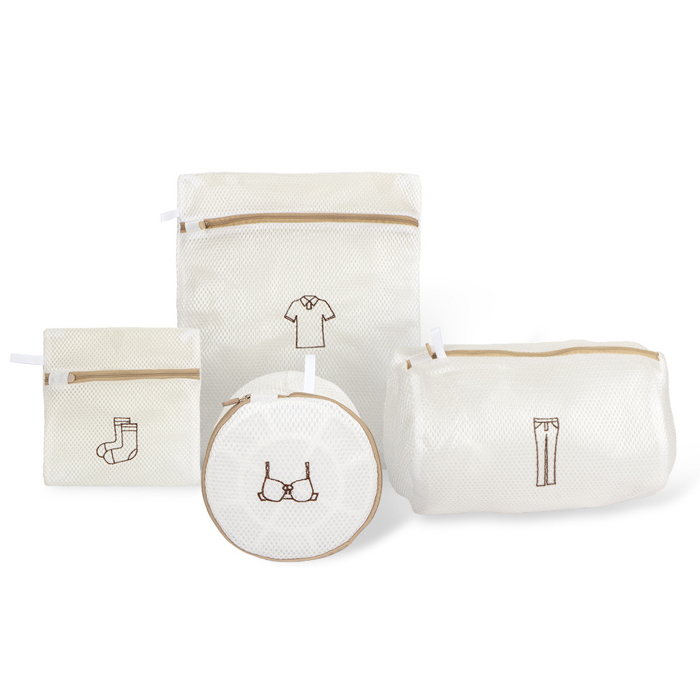 Premium Embroidered Washing Machine Laundry Bag - Thickened, Delicate Care