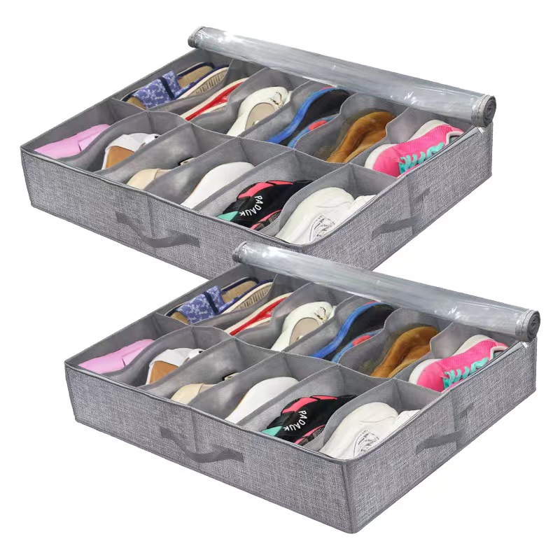 Sturdy and Breathable Materials 12-Compartment Storage Bag Shoe Organizer