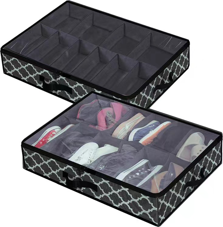 Sturdy and Breathable Materials 12-Compartment Storage Bag Shoe Organizer