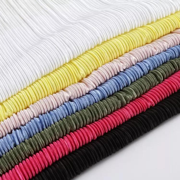 Crinkle Fabric, 100% Polyester ization Soft Skin-friendly Comfortable Anti-static Shrink-resistant, for Dresses