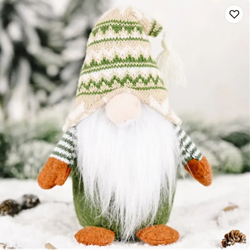 MK Christmas Textile Cloth Standing Faceless Doll Ornaments Christmas Doll Decoration For Gift