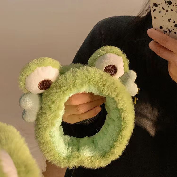 2023 Popular Little Frog Trend Cartoon Funny Hairband Hoops for Girls