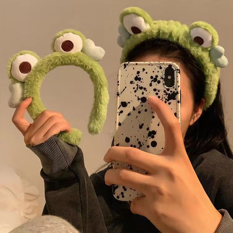2023 Popular Little Frog Trend Cartoon Funny Hairband Hoops for Girls