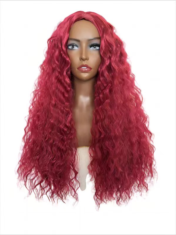 New fashionable colored long curly wig