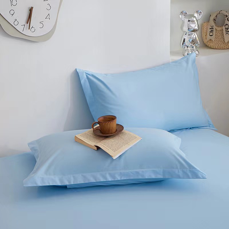Classic Solid Color Comfortable and Breathable Cotton Pillow Covers (2 Pieces)