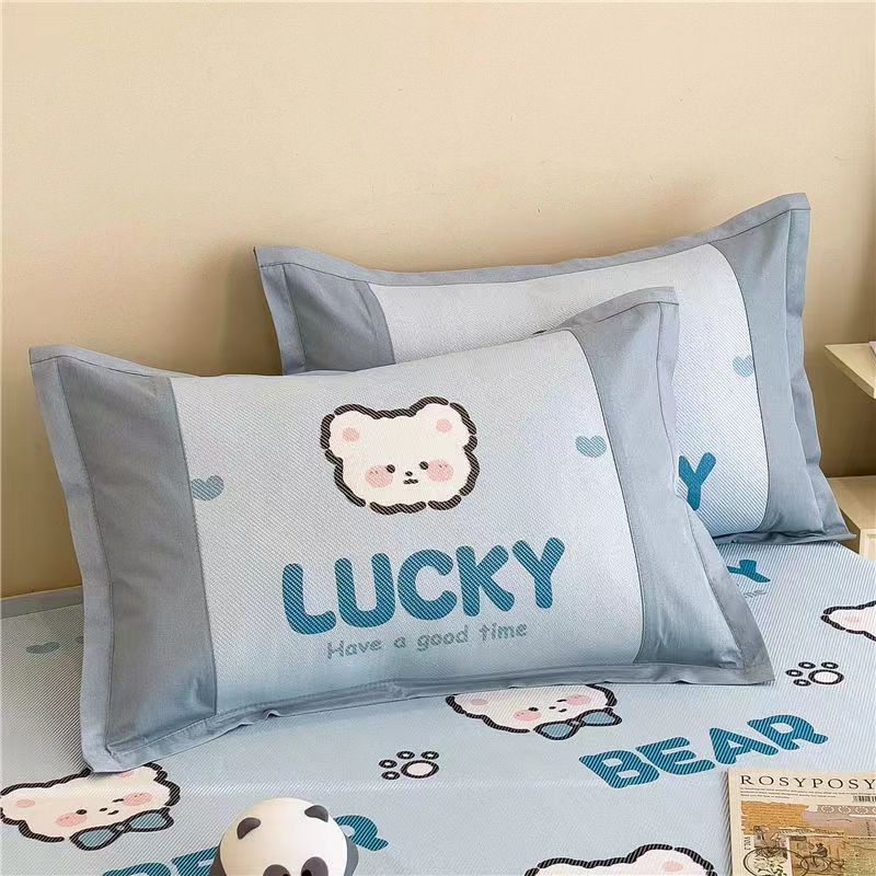 Premium Summer Ice Silk Cartoon Pillowcases set (2 Case)