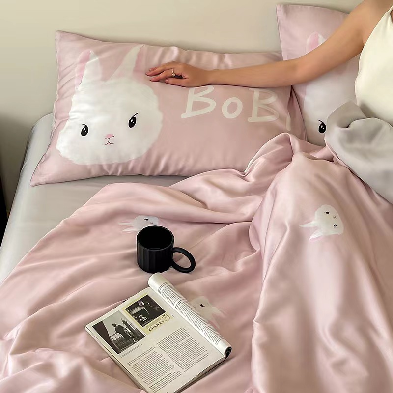 Popular Cartoon Silk Summer Cool Ice Pillow Cover (1 Case)