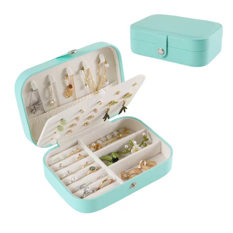 Minimalist PU Jewelry Compartment Storage Box (1 Piece)