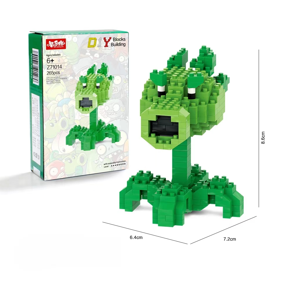 3D Puzzle Toy for Small Particle Building Block Game Plants VS. Zombies