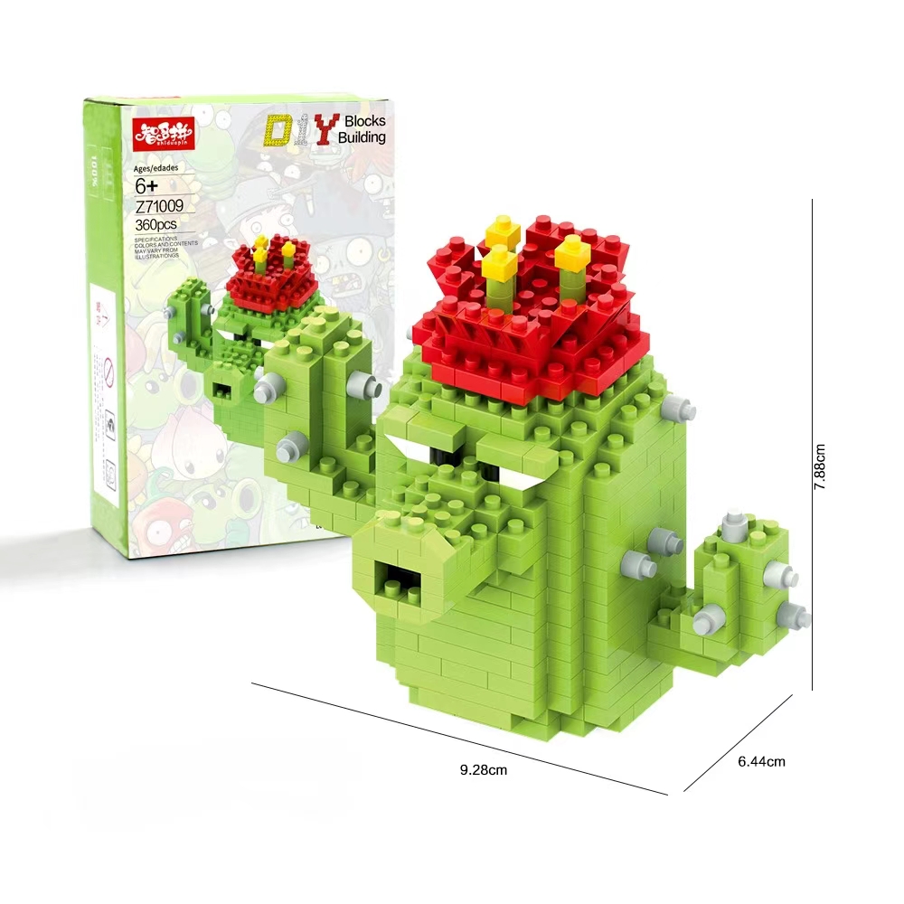 3D Puzzle Toy for Small Particle Building Block Game Plants VS. Zombies